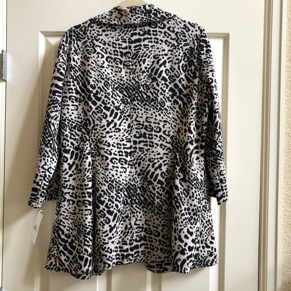 Calvin Klein leopard print ponte knit jacket NWT - Picture 4 of 9